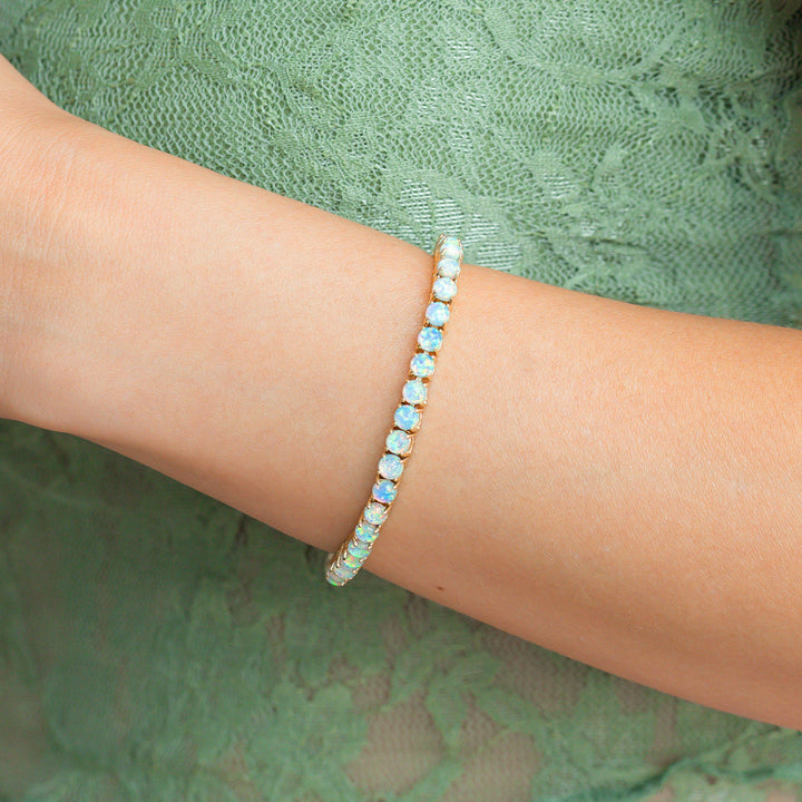 Blaues Opal-Tennisarmband