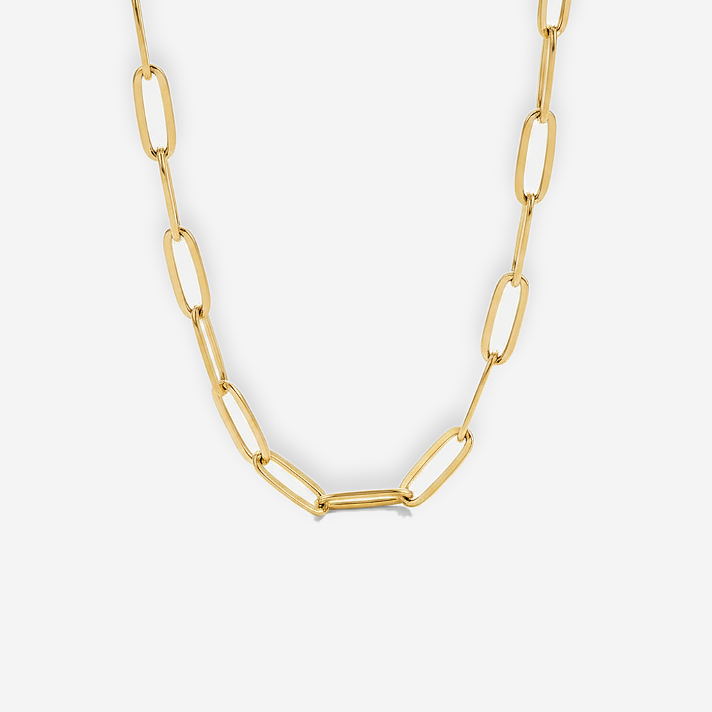 Paige Paperclip Gold Necklace