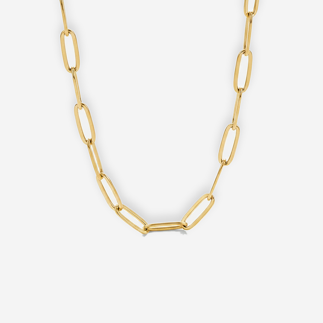 Paige Paperclip Gold Necklace