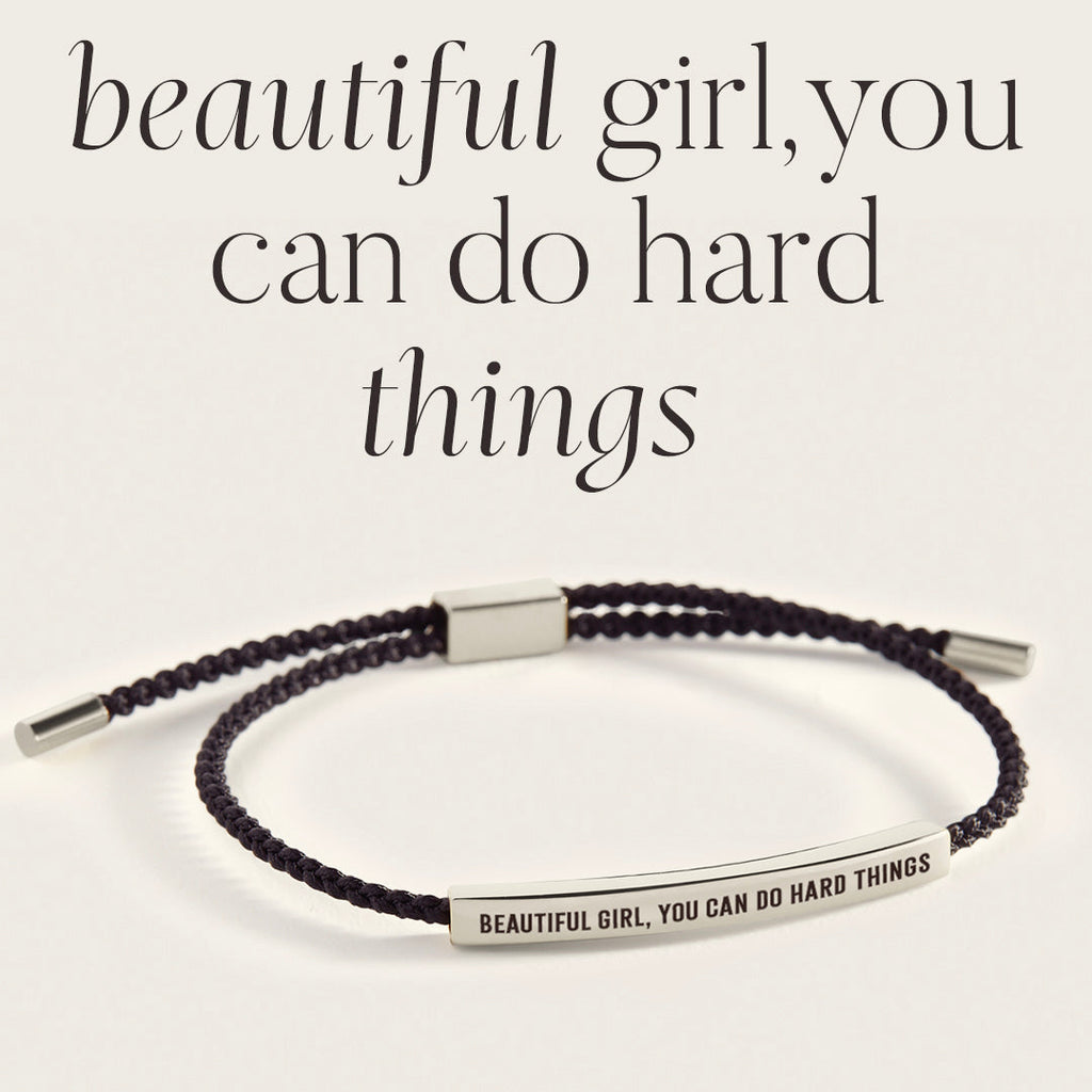 Smuk pige, du kan klare svære ting - inspirerende armbånd