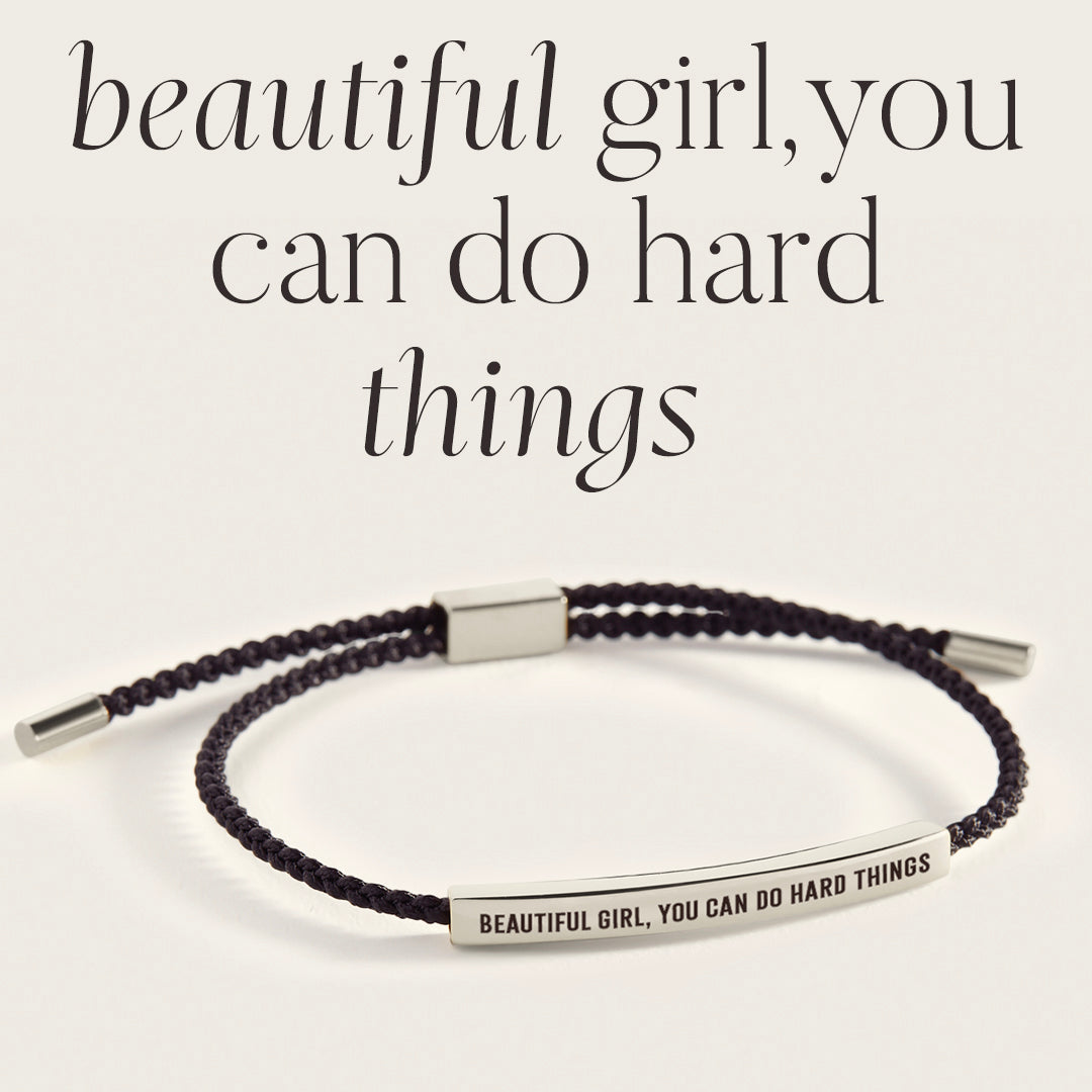 Smuk pige, du kan klare svære ting - inspirerende armbånd