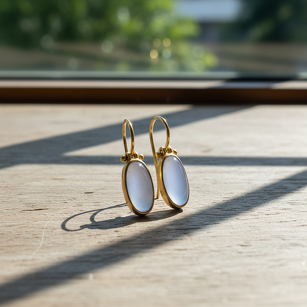 Pendientes Quilla de piedra lunar