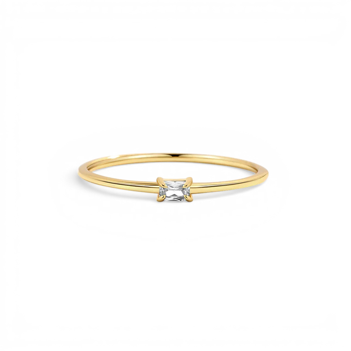 Diamond Dainty Baguette Stacking Ring