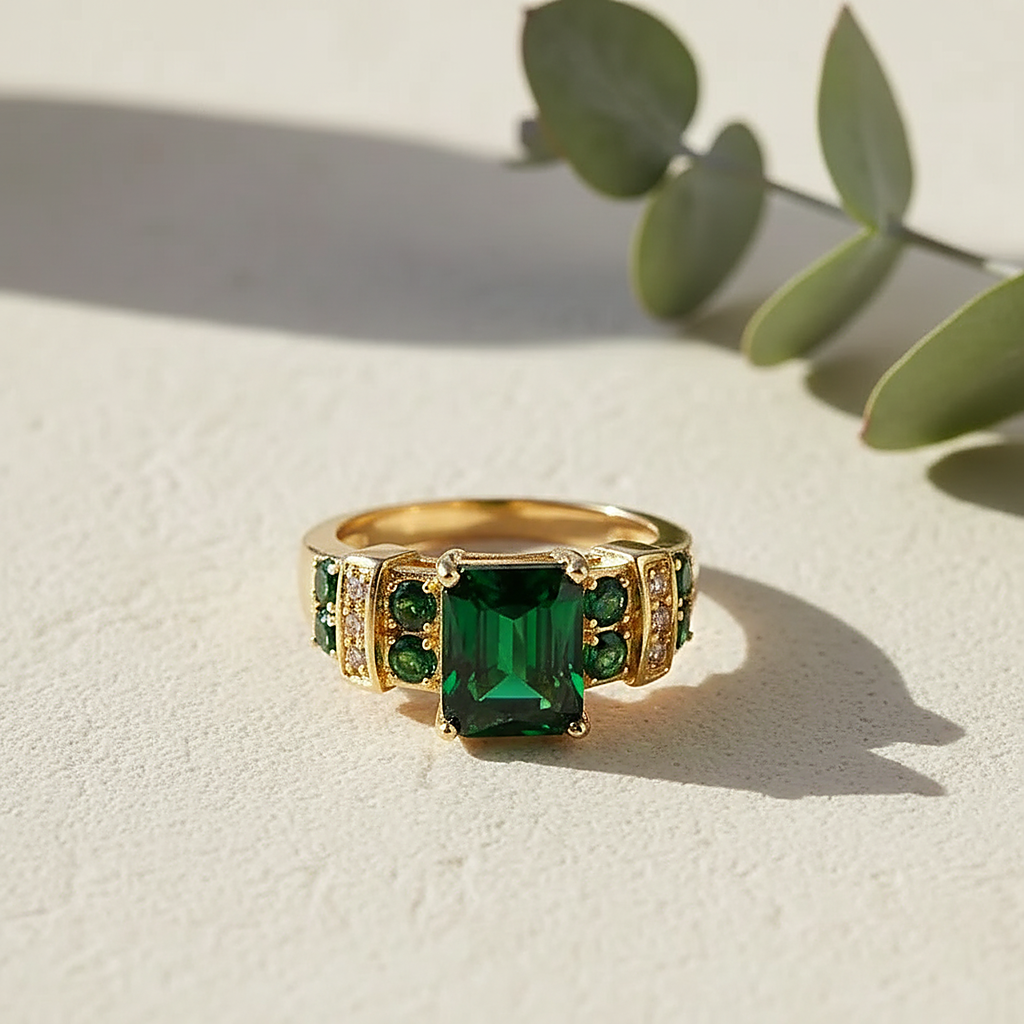 Bague Selene en émeraude