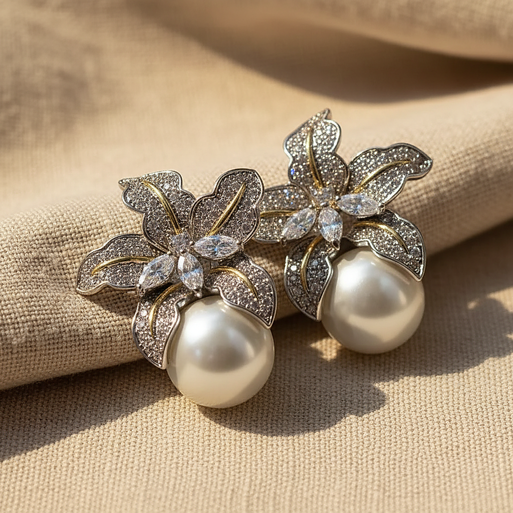 Boucles d’oreilles Elise en perles