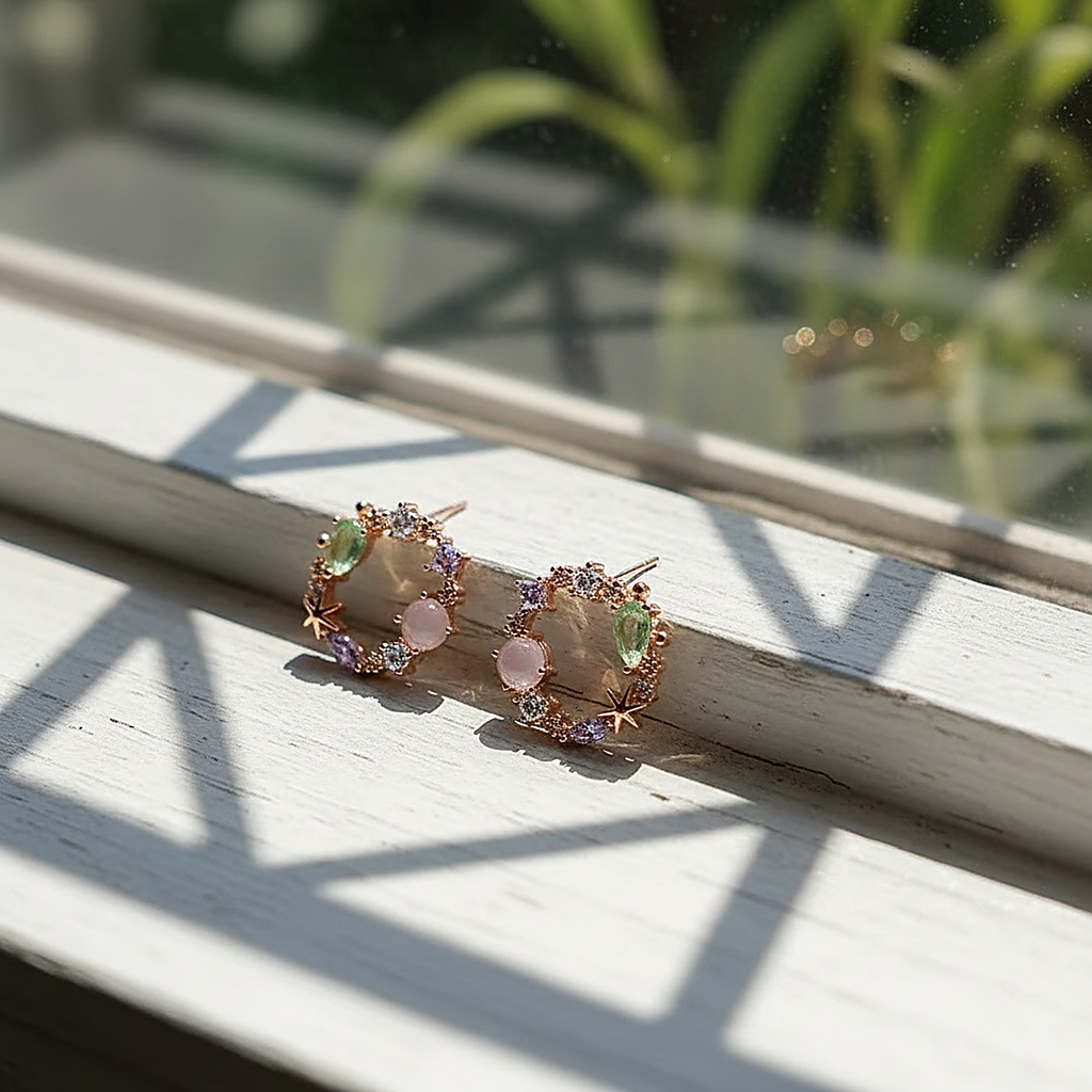 Boucles d’oreilles Wisteria en zircone