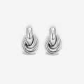 Sofia Twisted Silver Hoops
