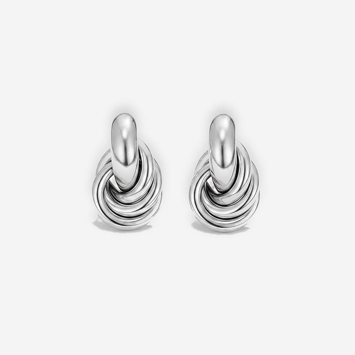 Sofia Twisted Silver Hoops