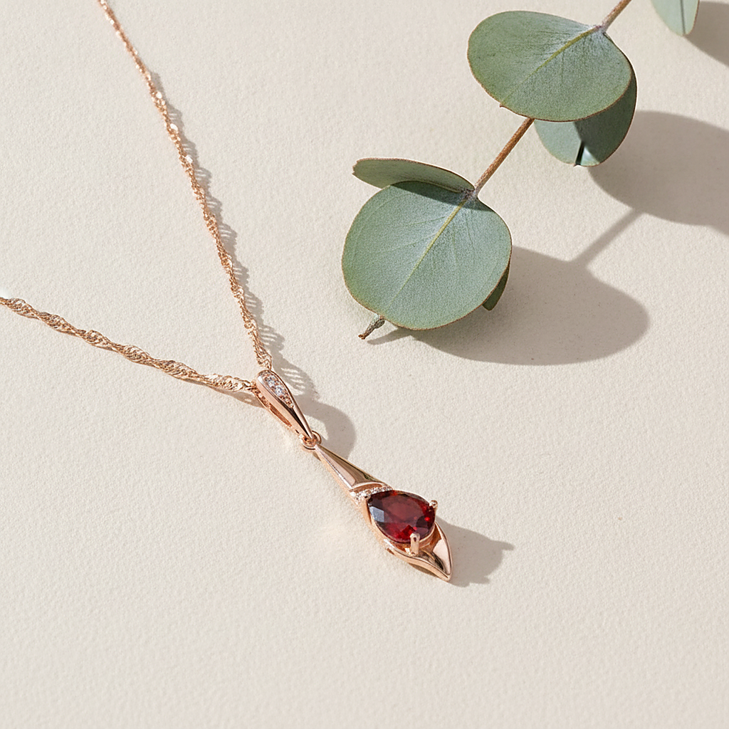 Collana Rosalie con rubino