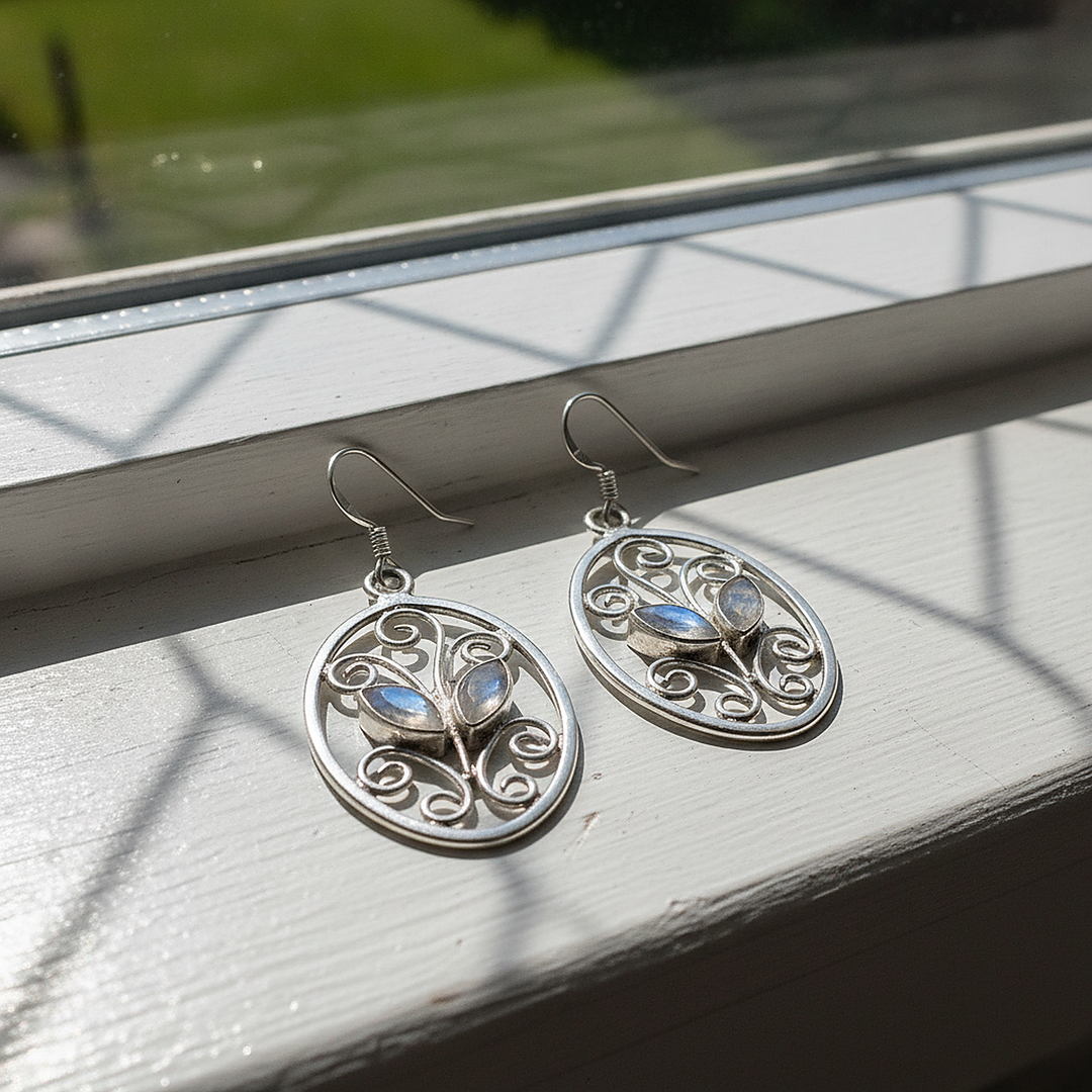 Valentine Moonstone Earrings