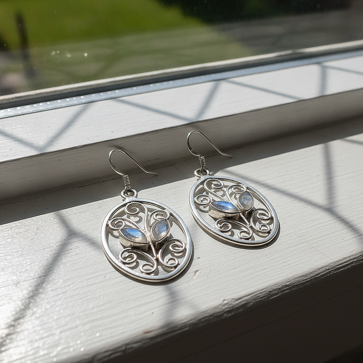 Valentine Moonstone Earrings