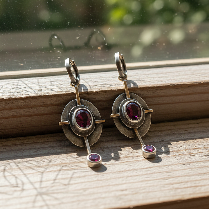 Albane Garnet Earrings