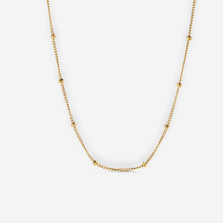 Niyah Beaded Gold Necklace