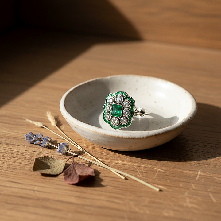 Bague Aurore en émeraude