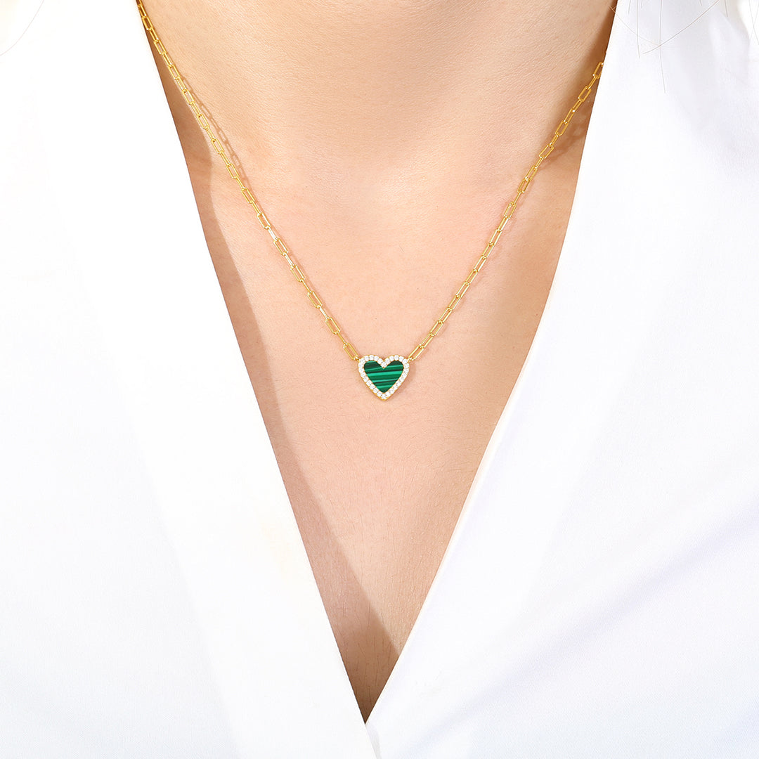 Collana delicata a catena a clip con cuore