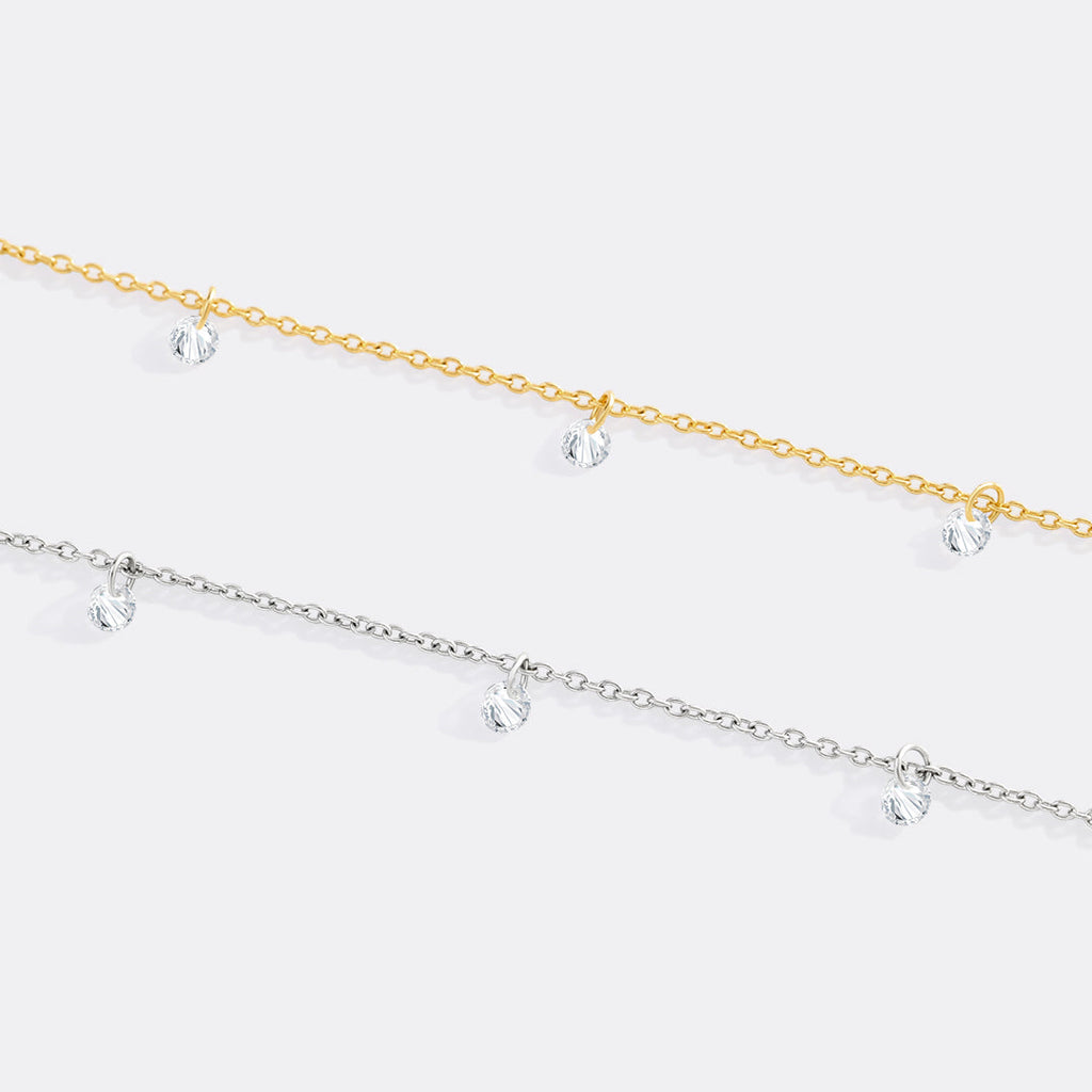 Delikat diamantstationsarmband