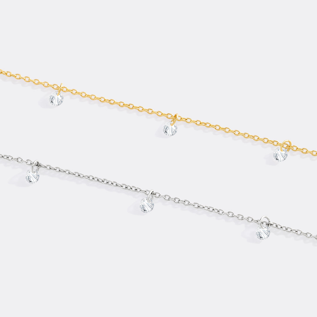 Delikat diamantstationsarmband