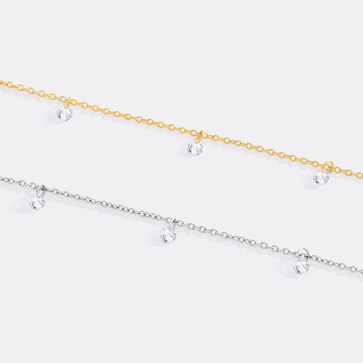Delikat diamantstationsarmband