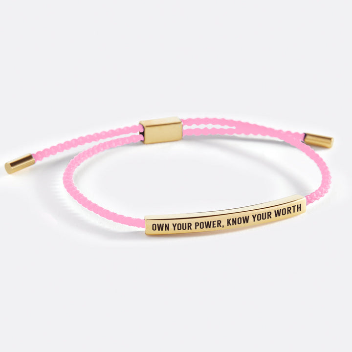 Pulsera Inspira "Posee Tu Poder, Conoce Tu Valor"