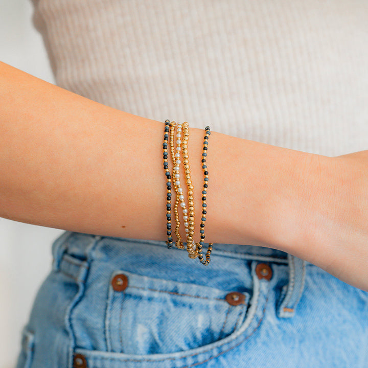 Weather the Storm Beaded Bracelet Stacking Set