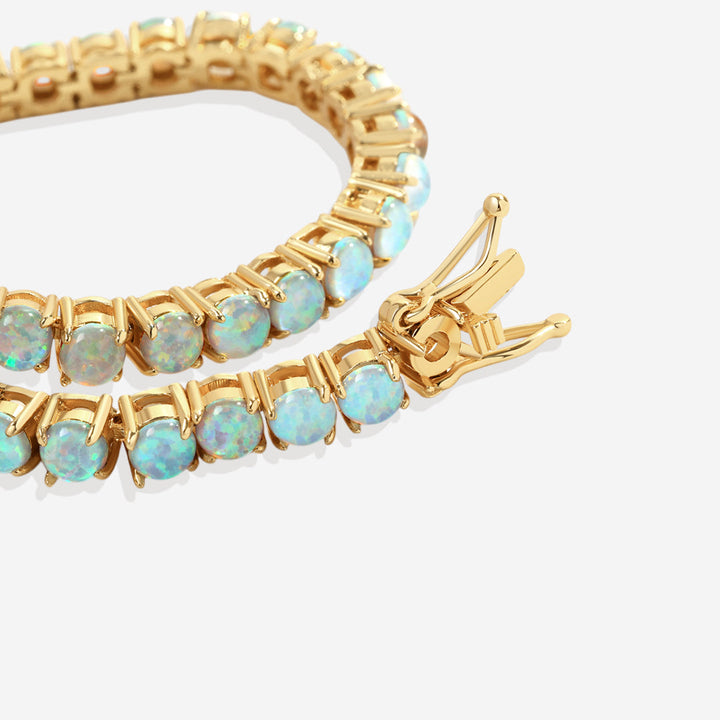 Blaues Opal-Tennisarmband