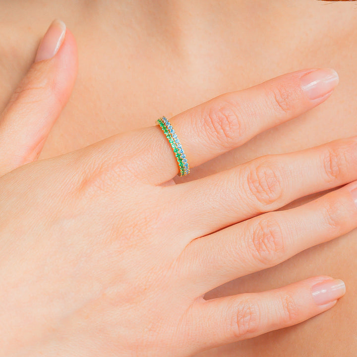 Febuary Birthstone Eternity Stacking Ring