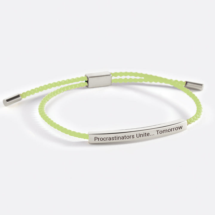 Pulsera Inspira Procrastinadores Unidos... Mañana