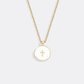 Pendente Cruz Minimalista em Esmalte