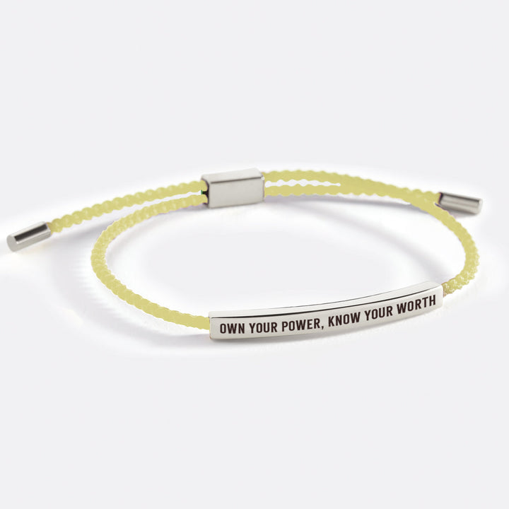 Pulsera Inspira "Posee Tu Poder, Conoce Tu Valor"