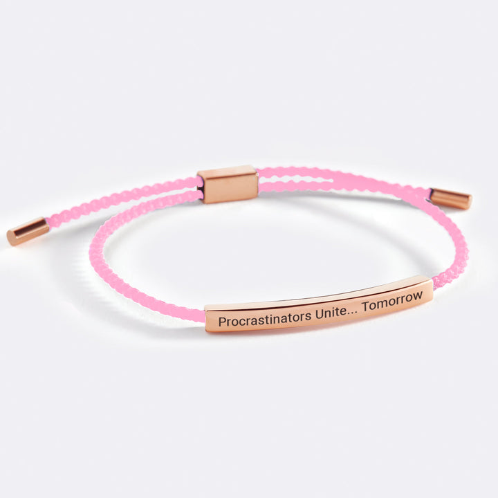 Pulsera Inspira Procrastinadores Unidos... Mañana