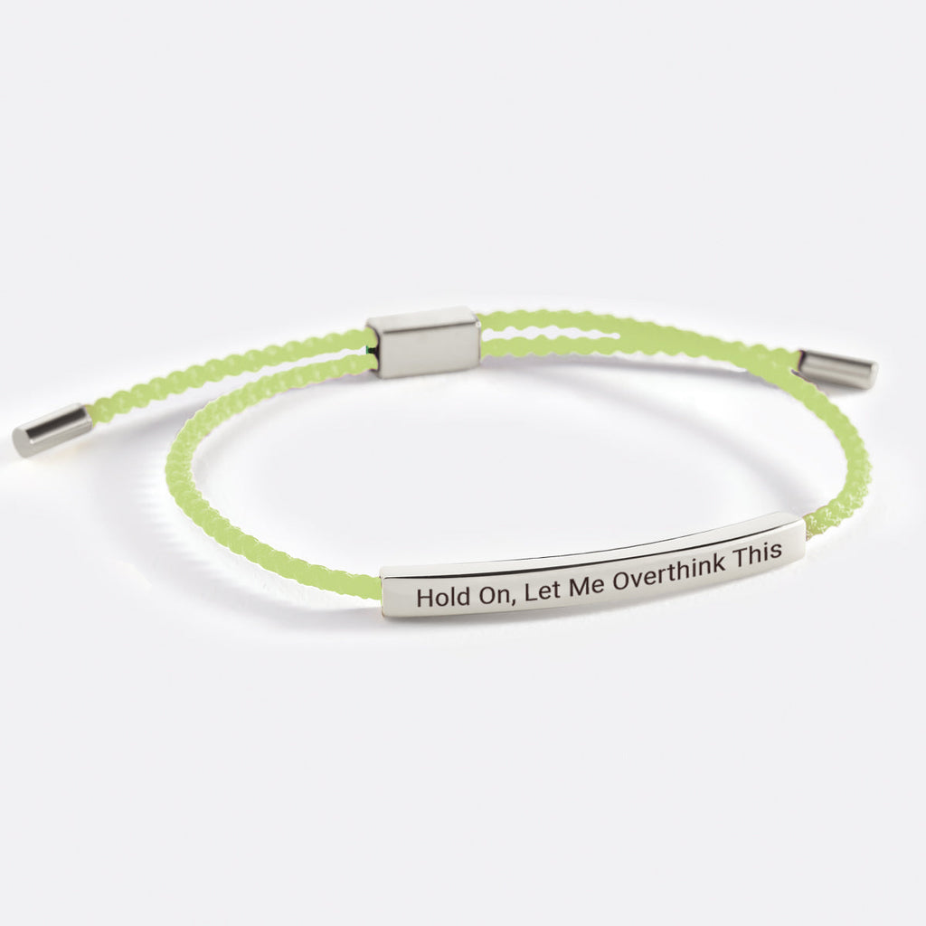 „Warte, lass mich das überdenken“ Inspirational-Armband