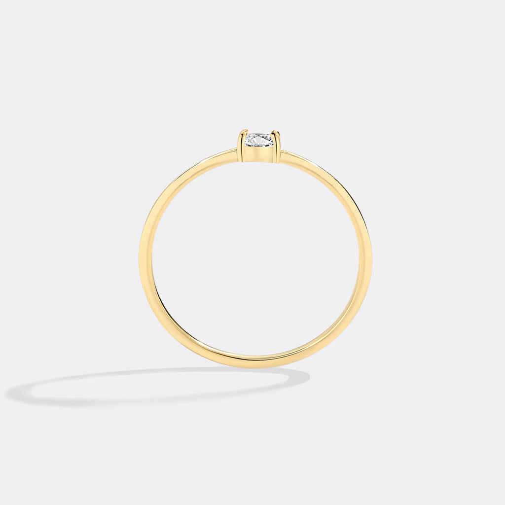 Diamond Dainty Baguette Stacking Ring