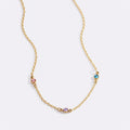 Collar delicado con estación de piedra de nacimiento