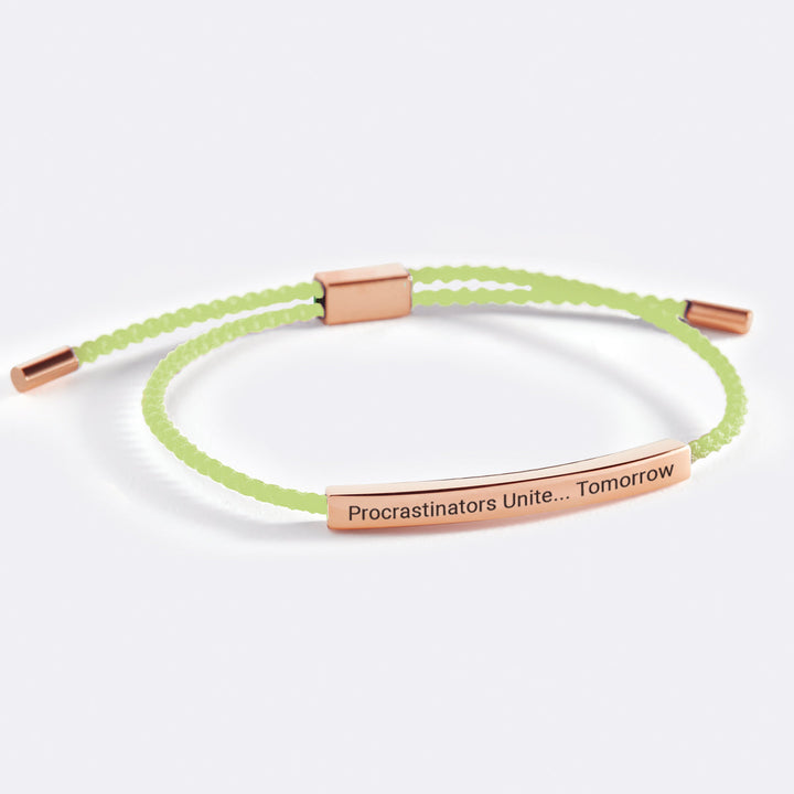 Pulsera Inspira Procrastinadores Unidos... Mañana