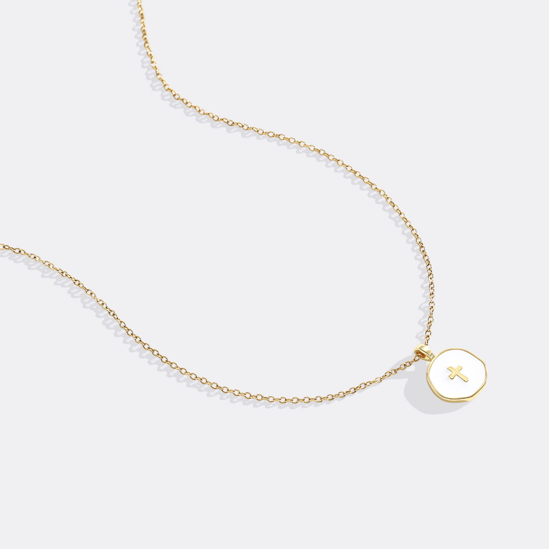 Pendente Cruz Minimalista em Esmalte