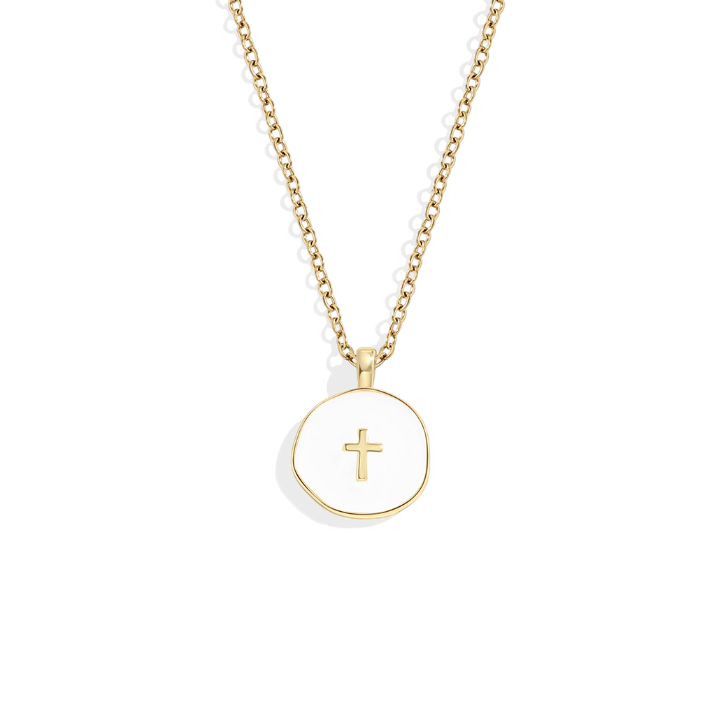 Pendente Cruz Minimalista em Esmalte