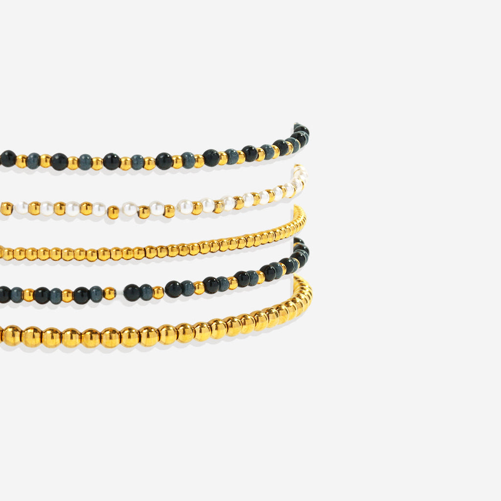 Ensemble de bracelets empilables Weather the Storm avec perles