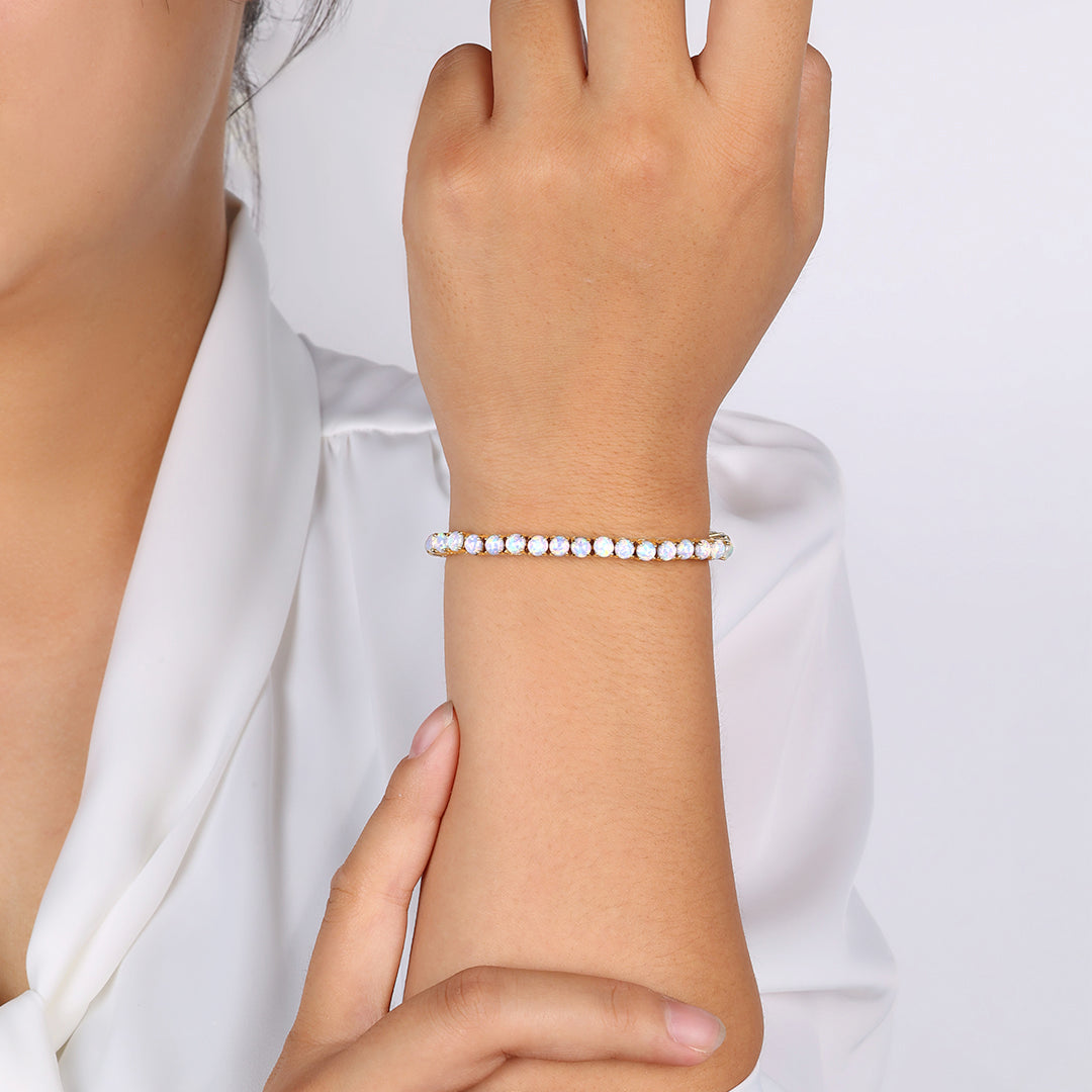 Blaues Opal-Tennisarmband