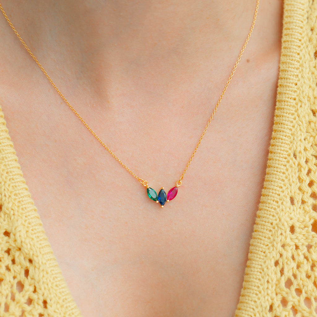 Elegant Family Birthstone Necklace