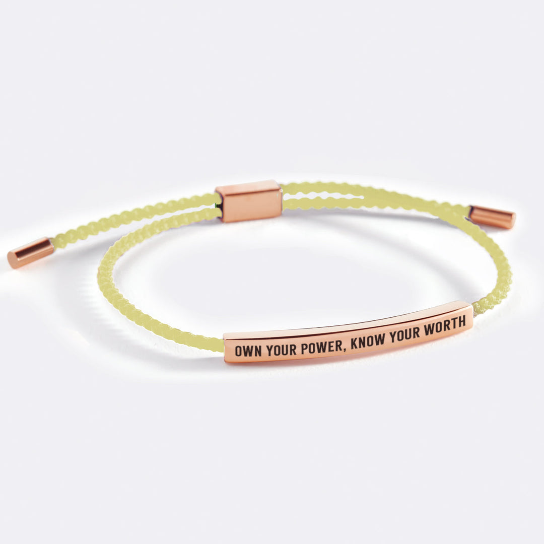 Pulsera Inspira "Posee Tu Poder, Conoce Tu Valor"
