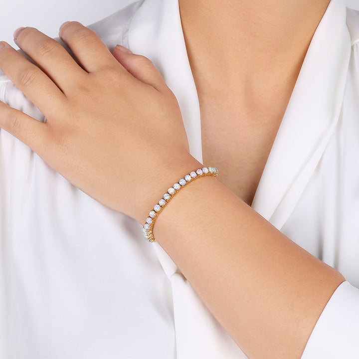 Blaues Opal-Tennisarmband