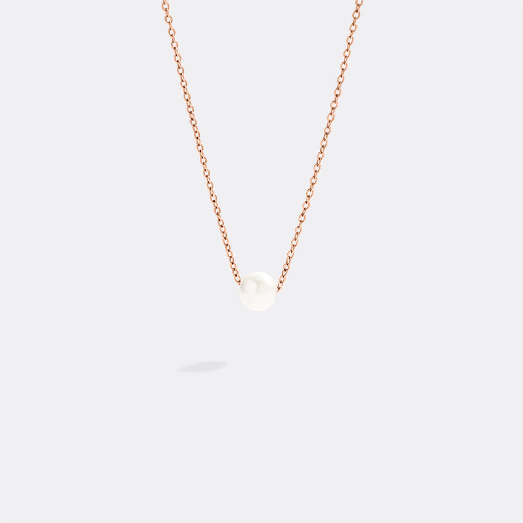 Collar con perla flotante