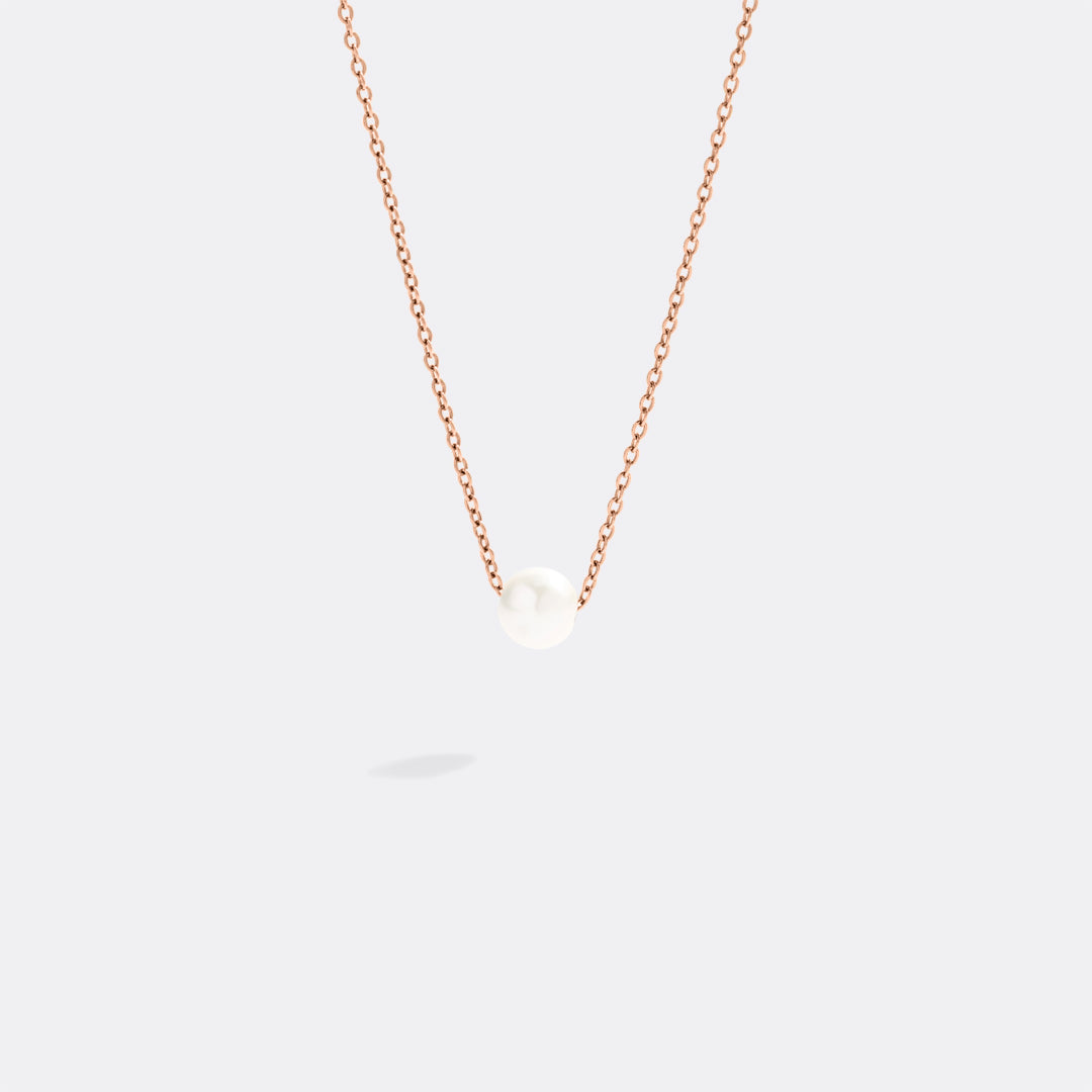 Collar con perla flotante