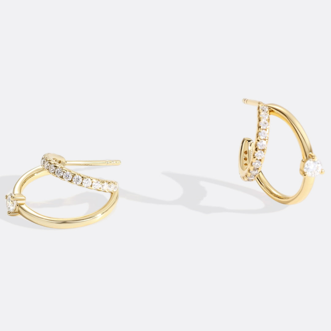 The Nova Double Hoop Earrings