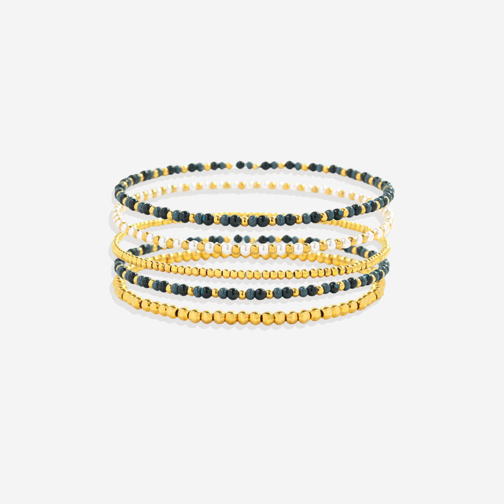 Ensemble de bracelets empilables Weather the Storm avec perles