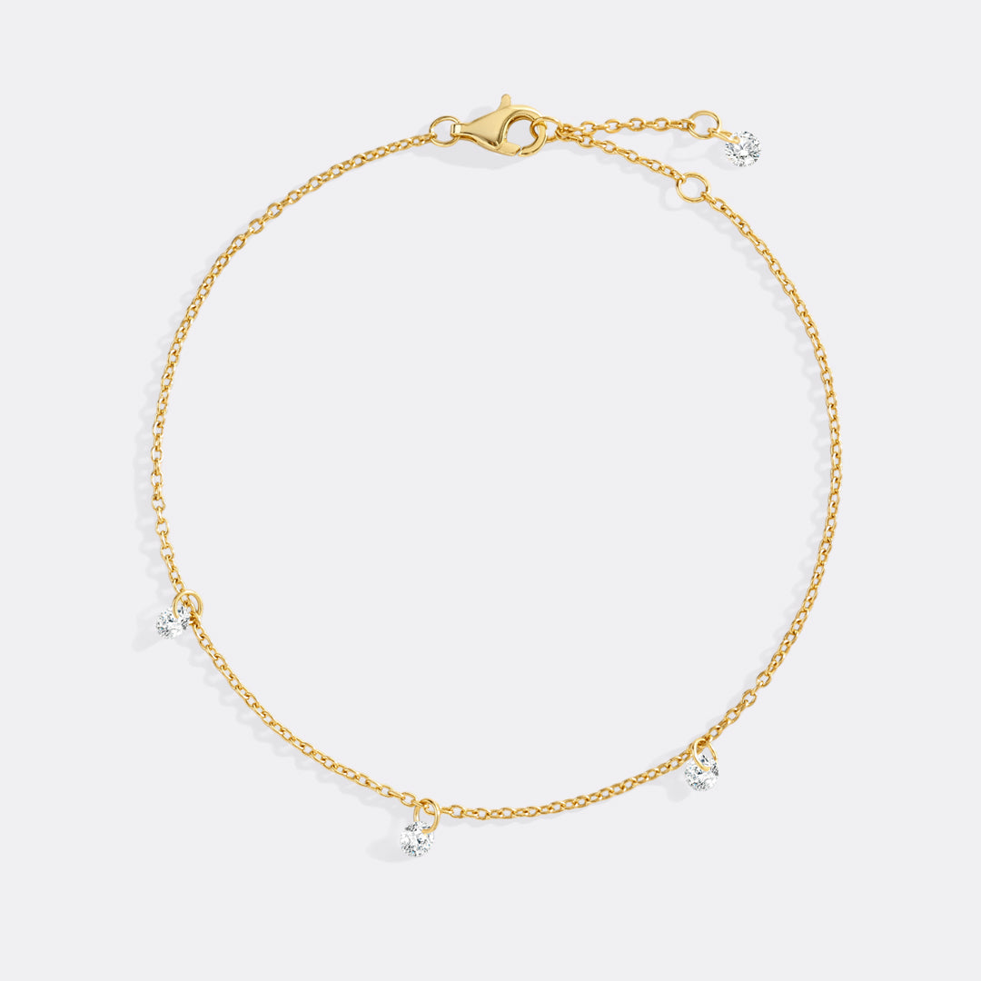 Delikat diamantstationsarmband