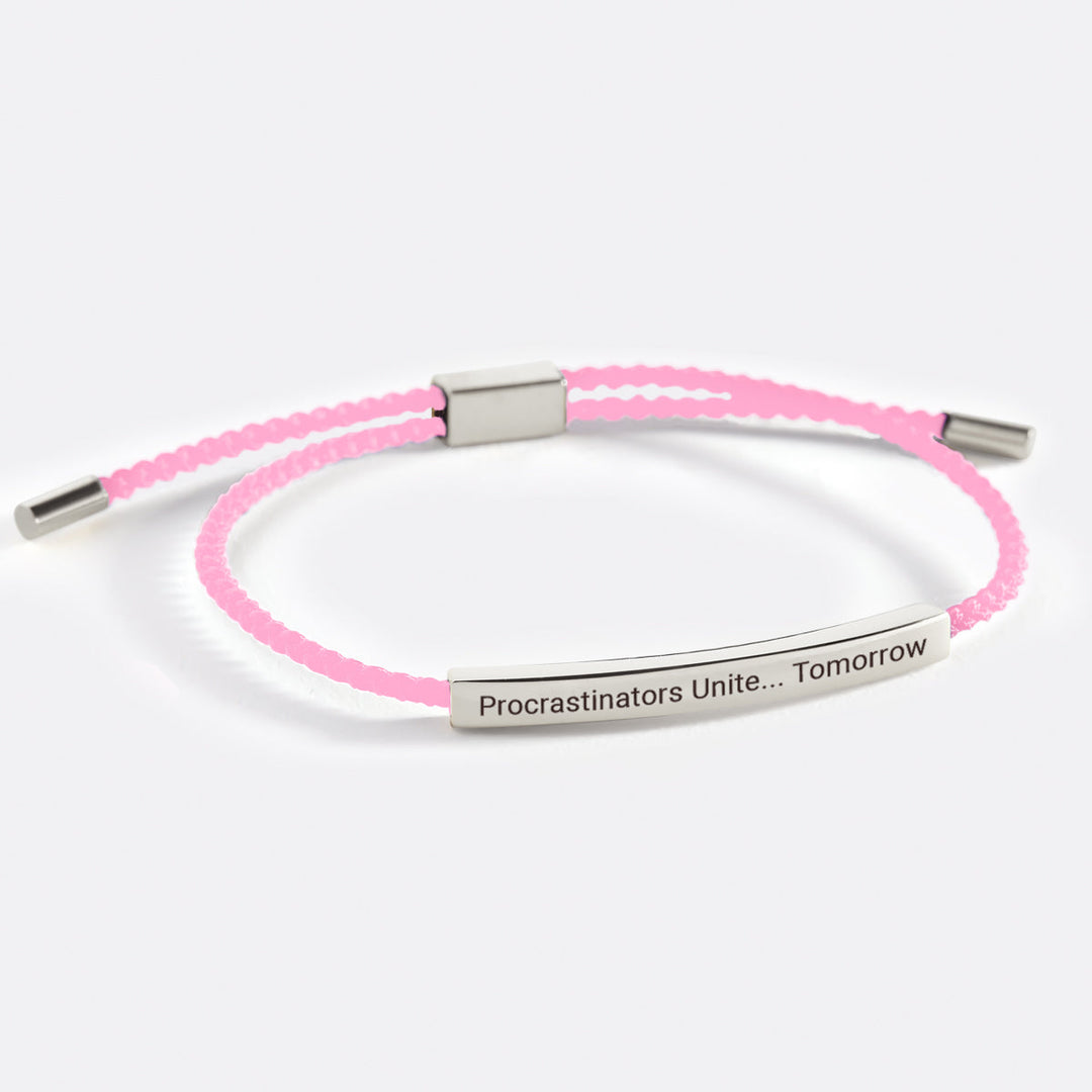 Pulsera Inspira Procrastinadores Unidos... Mañana