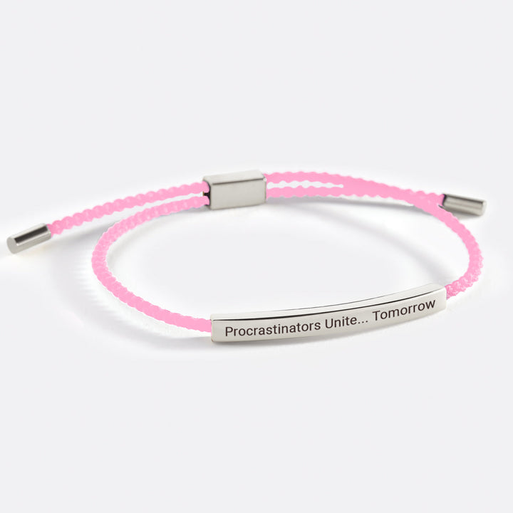 Pulsera Inspira Procrastinadores Unidos... Mañana