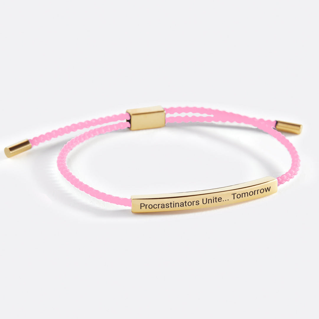Pulsera Inspira Procrastinadores Unidos... Mañana