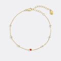 January Birthstone Station Bracelet